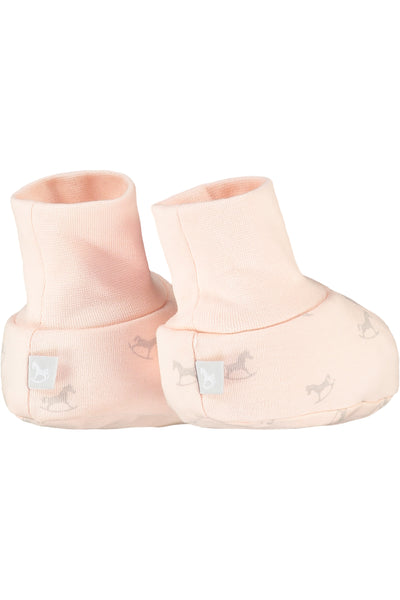 2 Pack Soft Jersey Baby Booties - pink