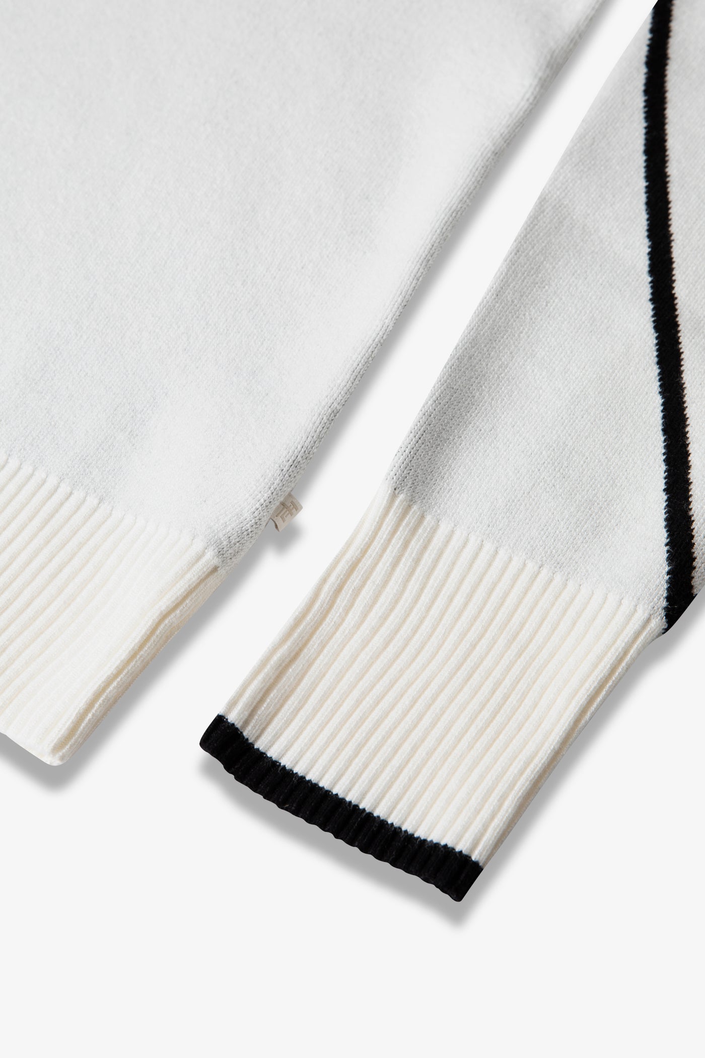 Cream/ Black Ladies Zip Panel Ski Jumper