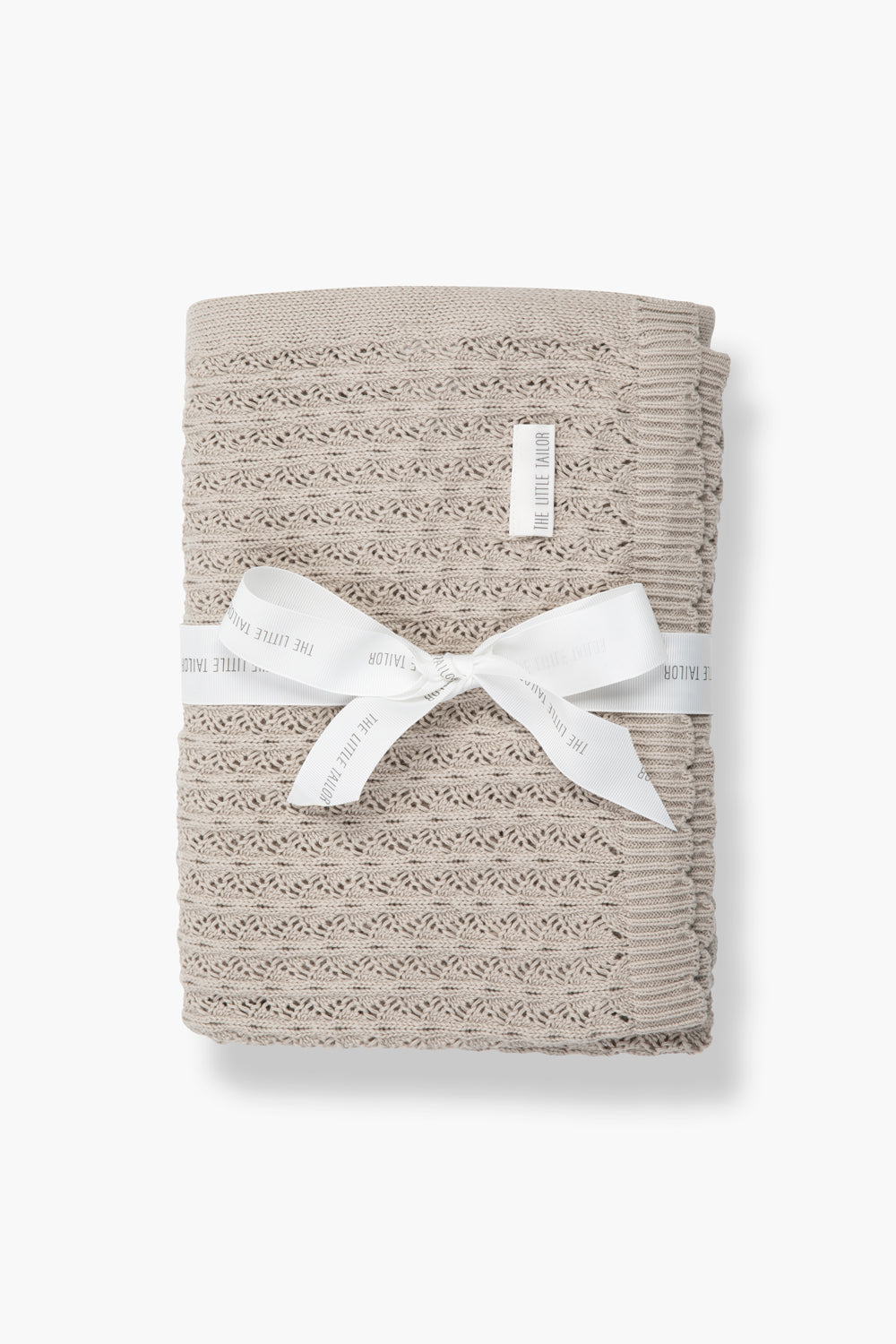 Scallop Pointelle Blanket-Fawn