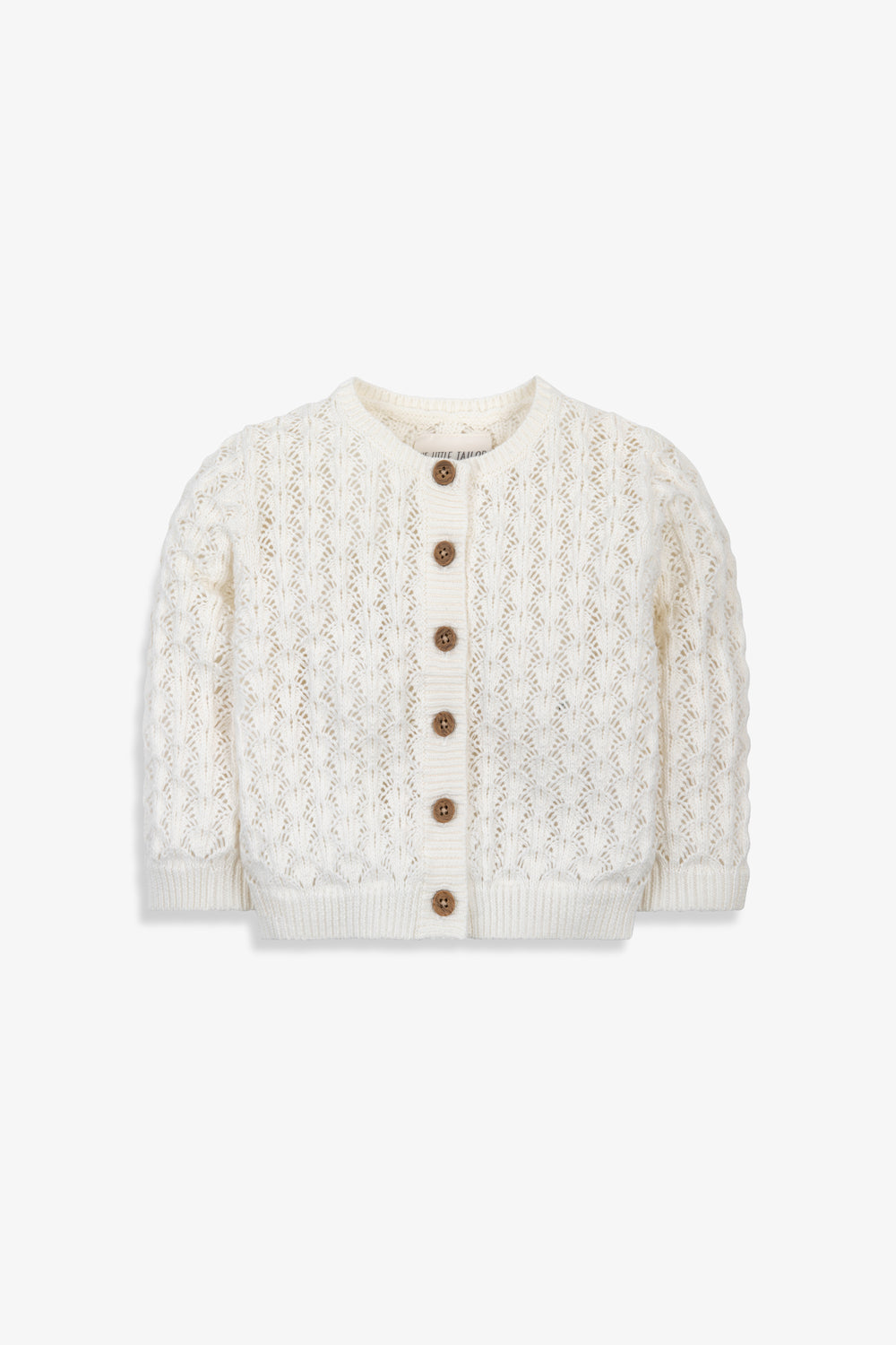 100% Cotton Scallop Design Pointelle Baby Cardigan Calico