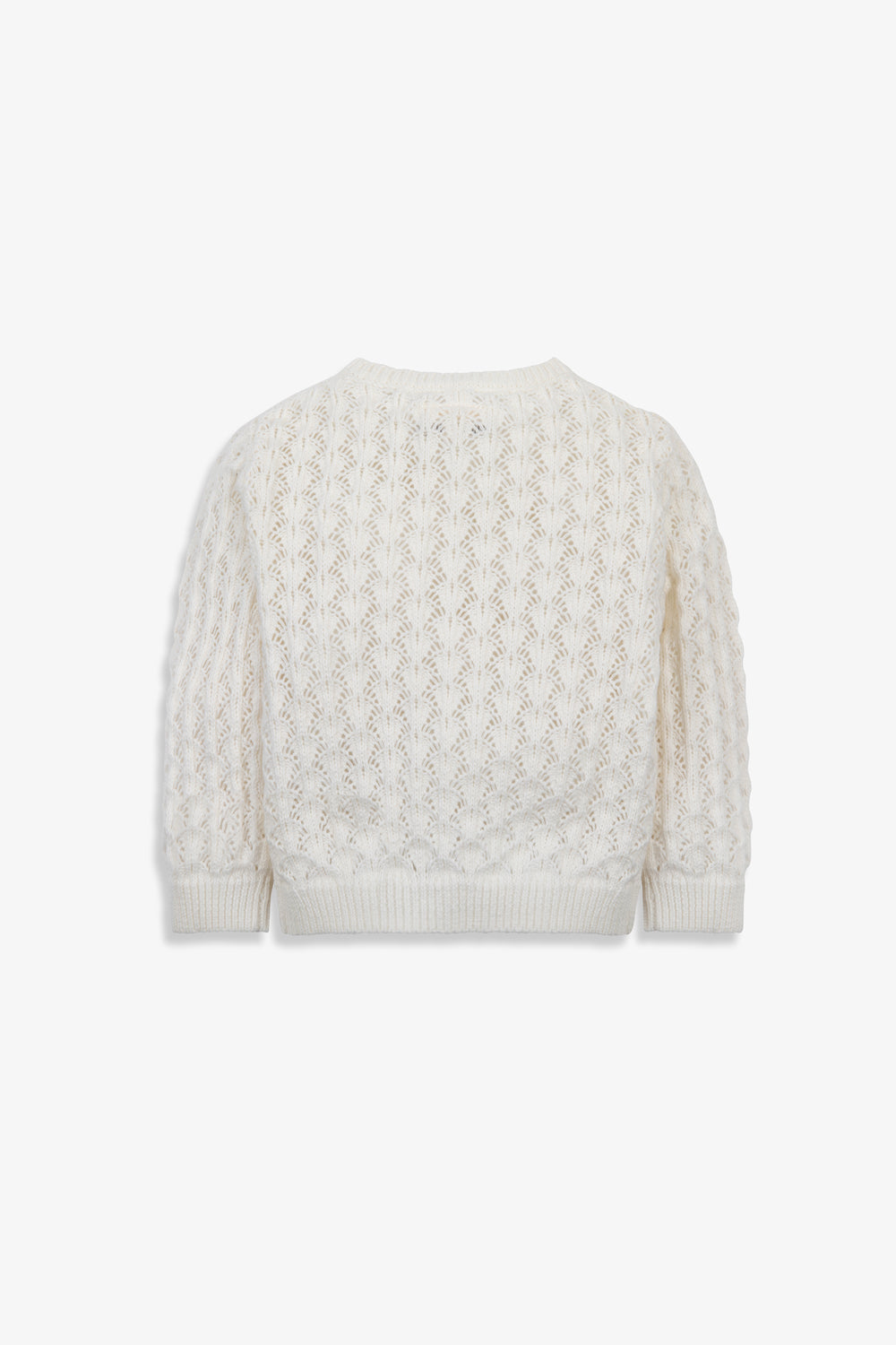 100% Cotton Scallop Design Pointelle Baby Cardigan Calico