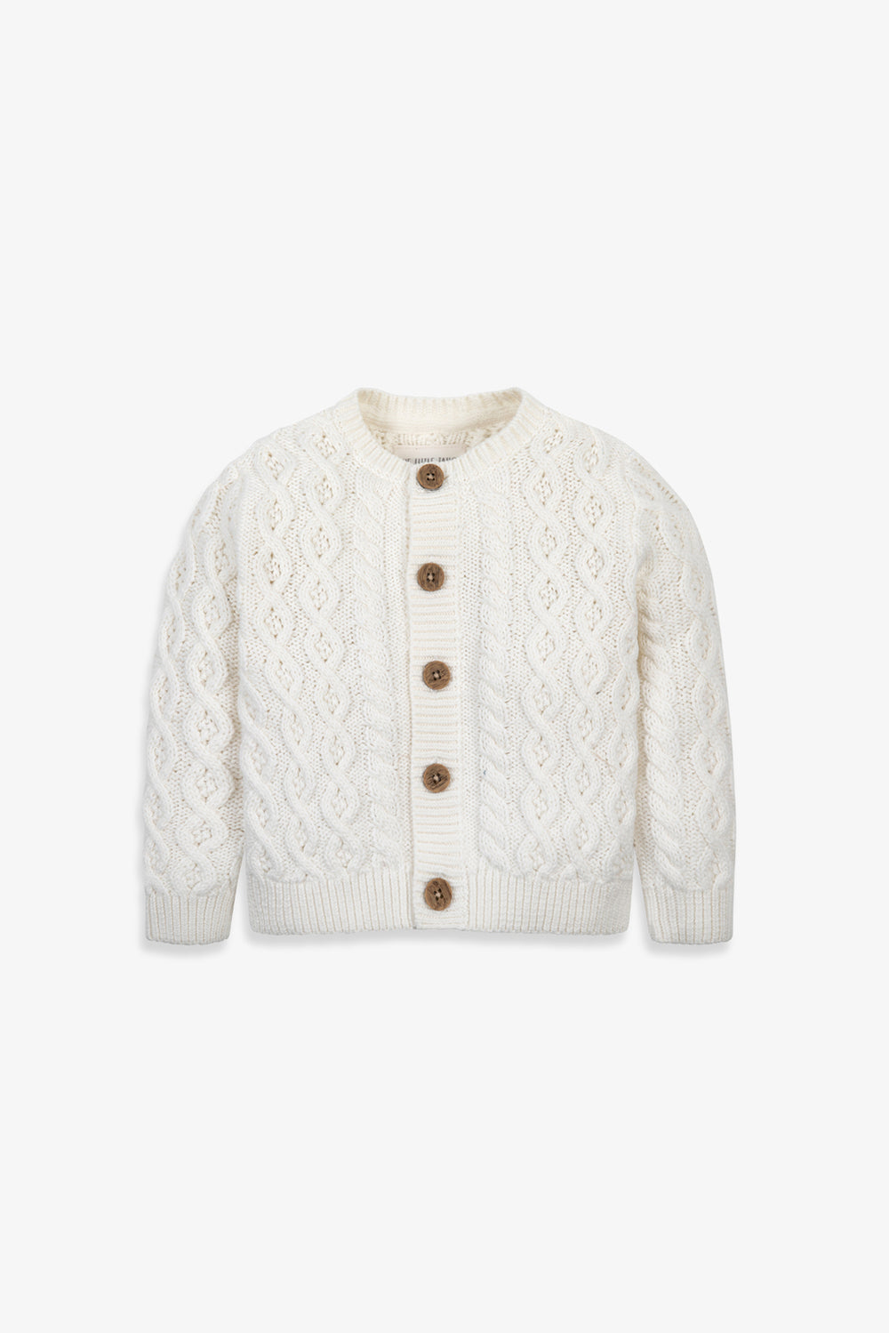Calico Cream Fisherman Cable Cardigan