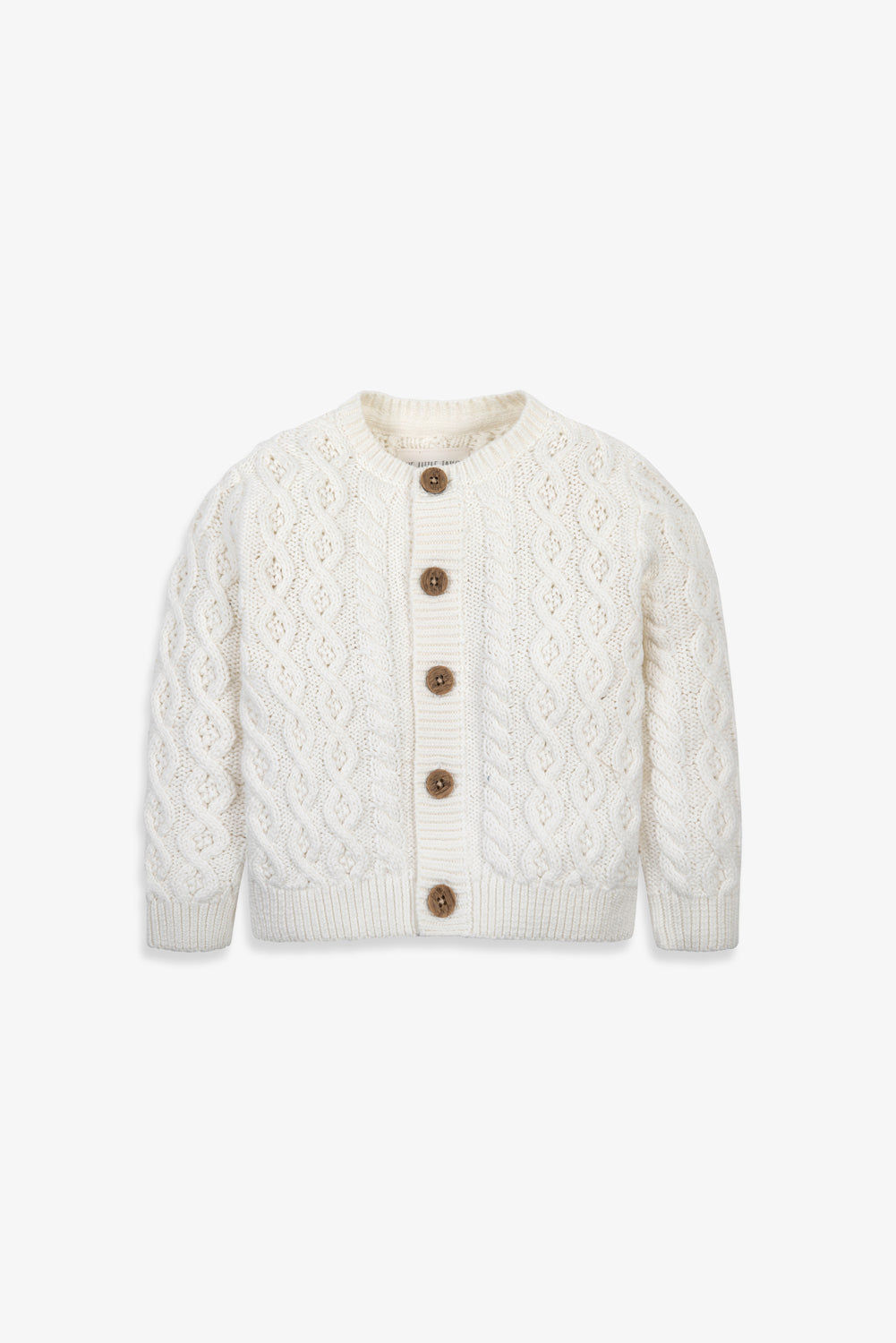 Calico Cream Fisherman Cable Cardigan