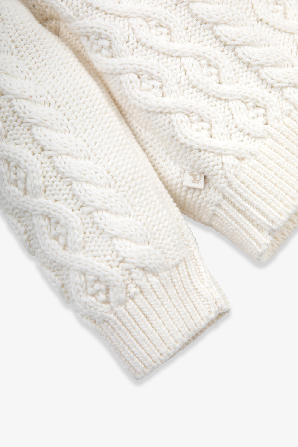 Calico Cream Fisherman Cable Cardigan