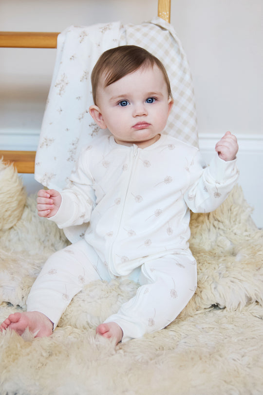 Baby Front Zip Soft 100% Cotton Sleepsuit