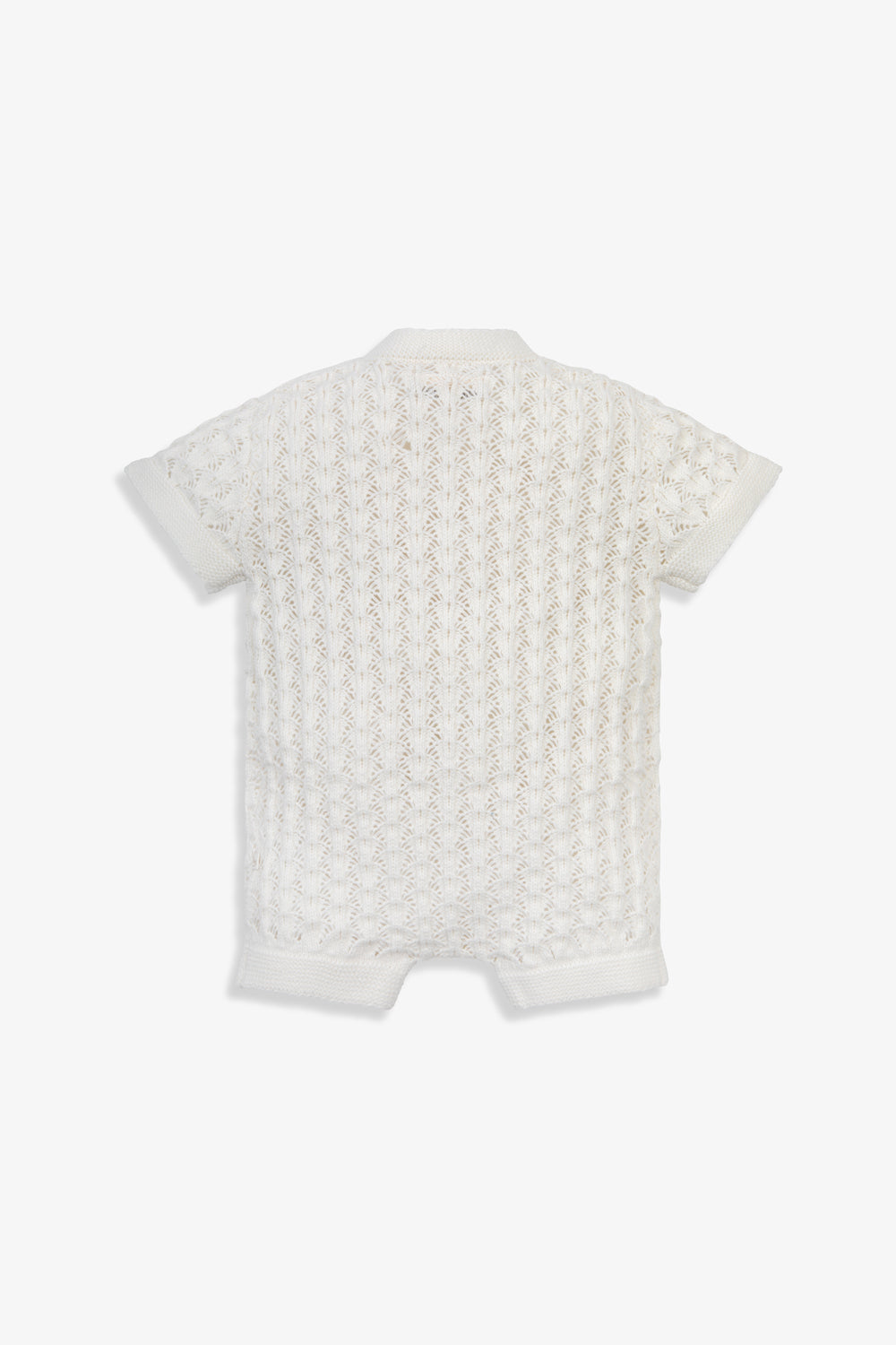 100% Cotton Scallop Design Pointelle Baby Romper Calico