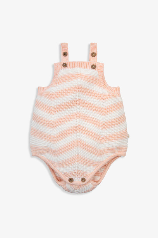 Baby Chevron Design Knitted  Cotton Romper