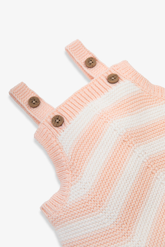 Baby Chevron Design Knitted  Cotton Romper