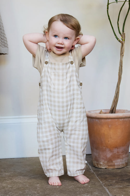 Baby Woven Dungaree and T-Shirt Set