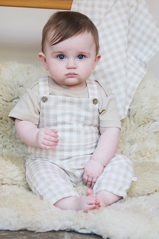 Baby Woven Dungaree and T-Shirt Set