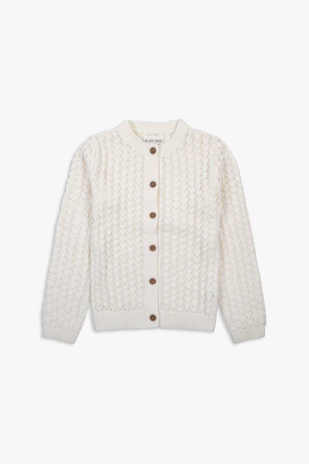 100% Cotton Scallop Design Pointelle Kid's Cardigan Calico