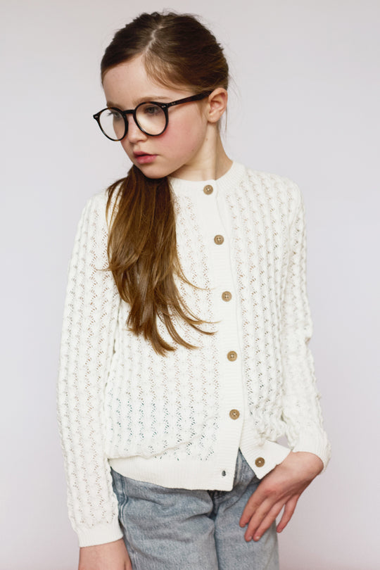 100% Cotton Scallop Design Pointelle Kid&