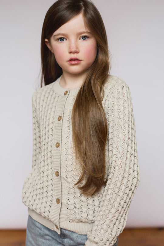 100% Cotton Scallop Design Pointelle Kid&