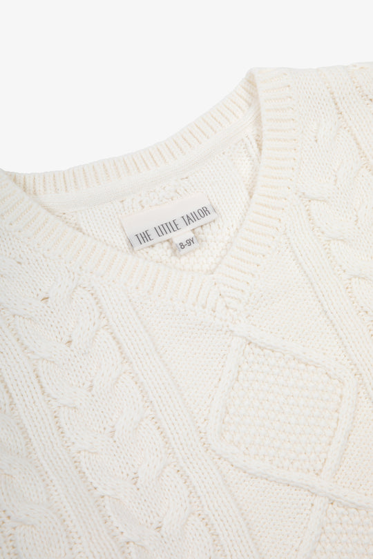 Fisherman Cable Knit Cotton Kids Jumper
