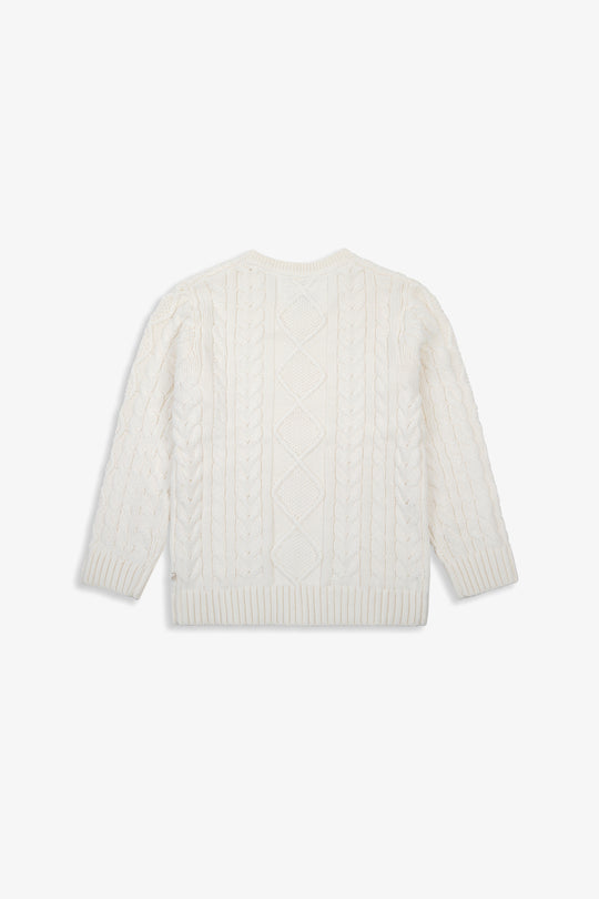 Fisherman Cable Knit Cotton Kids Jumper