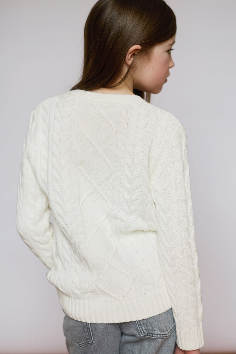 Fisherman Cable Knit Cotton Kids Jumper
