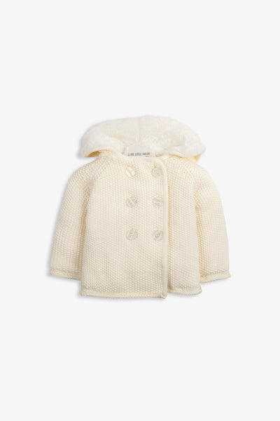 Pram Coat Plush Lined, cream