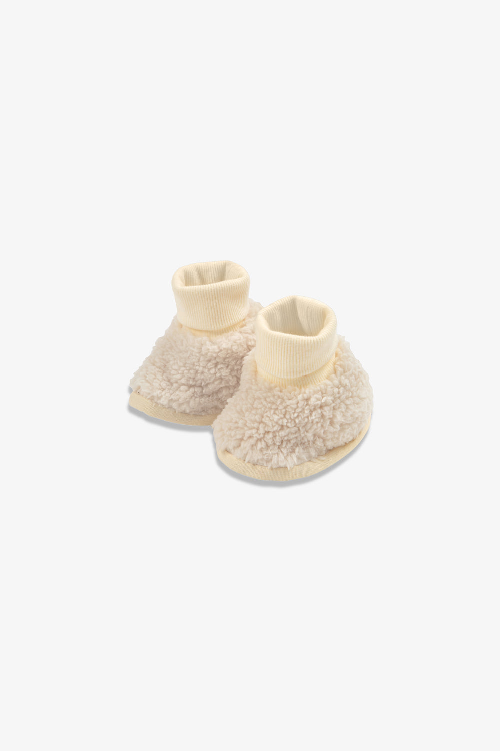Cream Plush Sherpa Booties