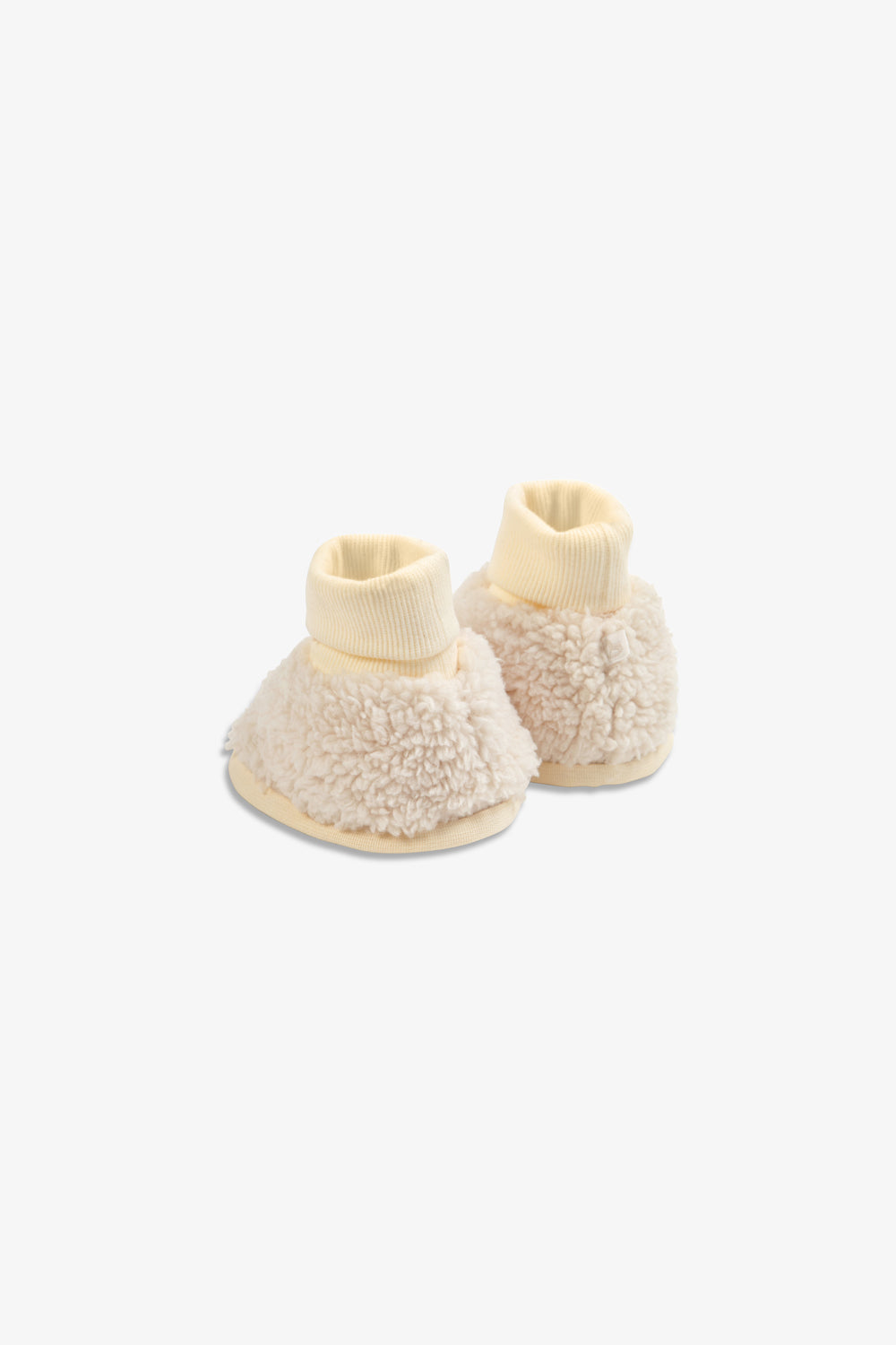Cream Plush Sherpa Booties