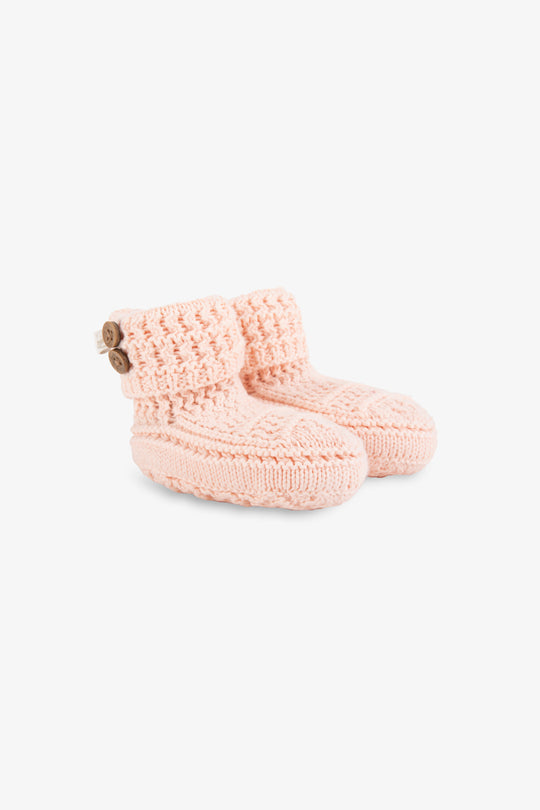 Crochet Cotton Booties, pink (PK)