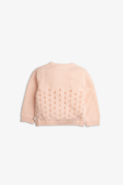 Pink Pointelle Cardigan (PK)