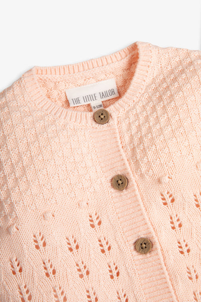 Pink Pointelle Cardigan (PK)