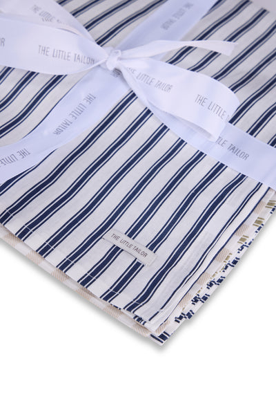 4pk Muslin Squares - Navy Cream