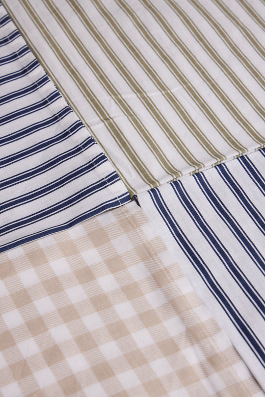 4pk Muslin Squares - Navy Cream