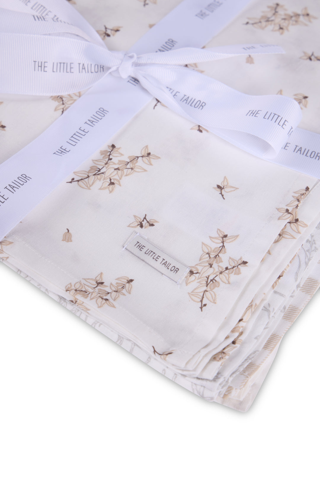 4pk Muslin Squares - Neutral Floral