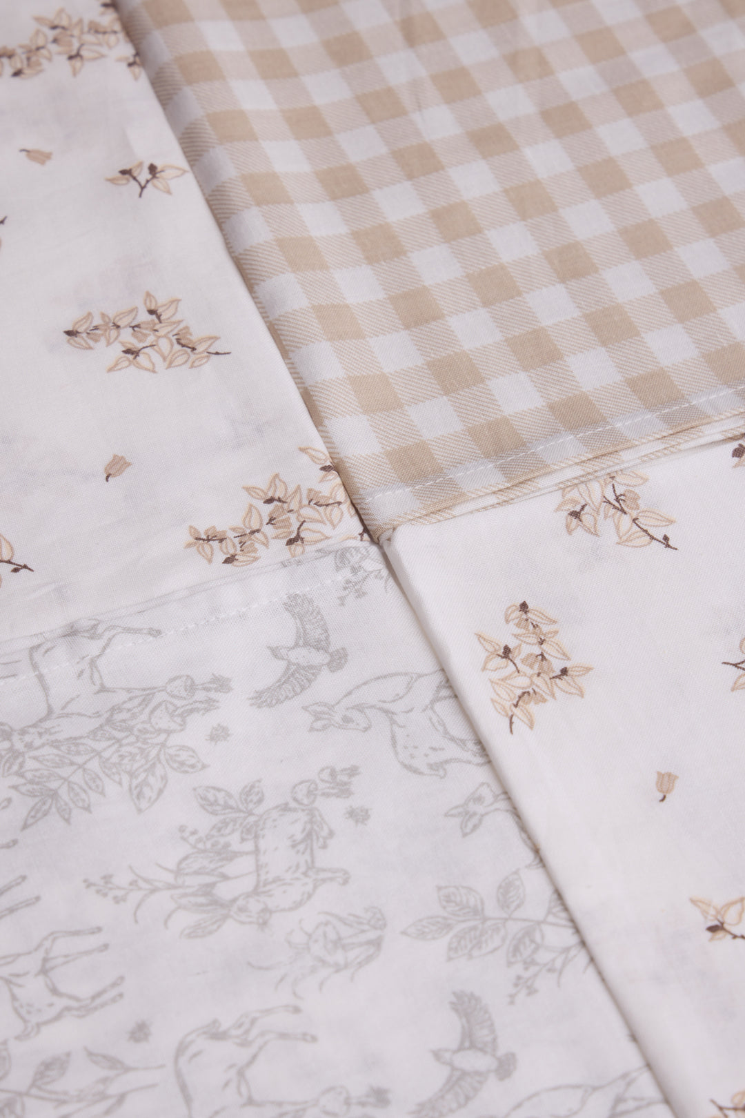 4pk Muslin Squares - Neutral Floral