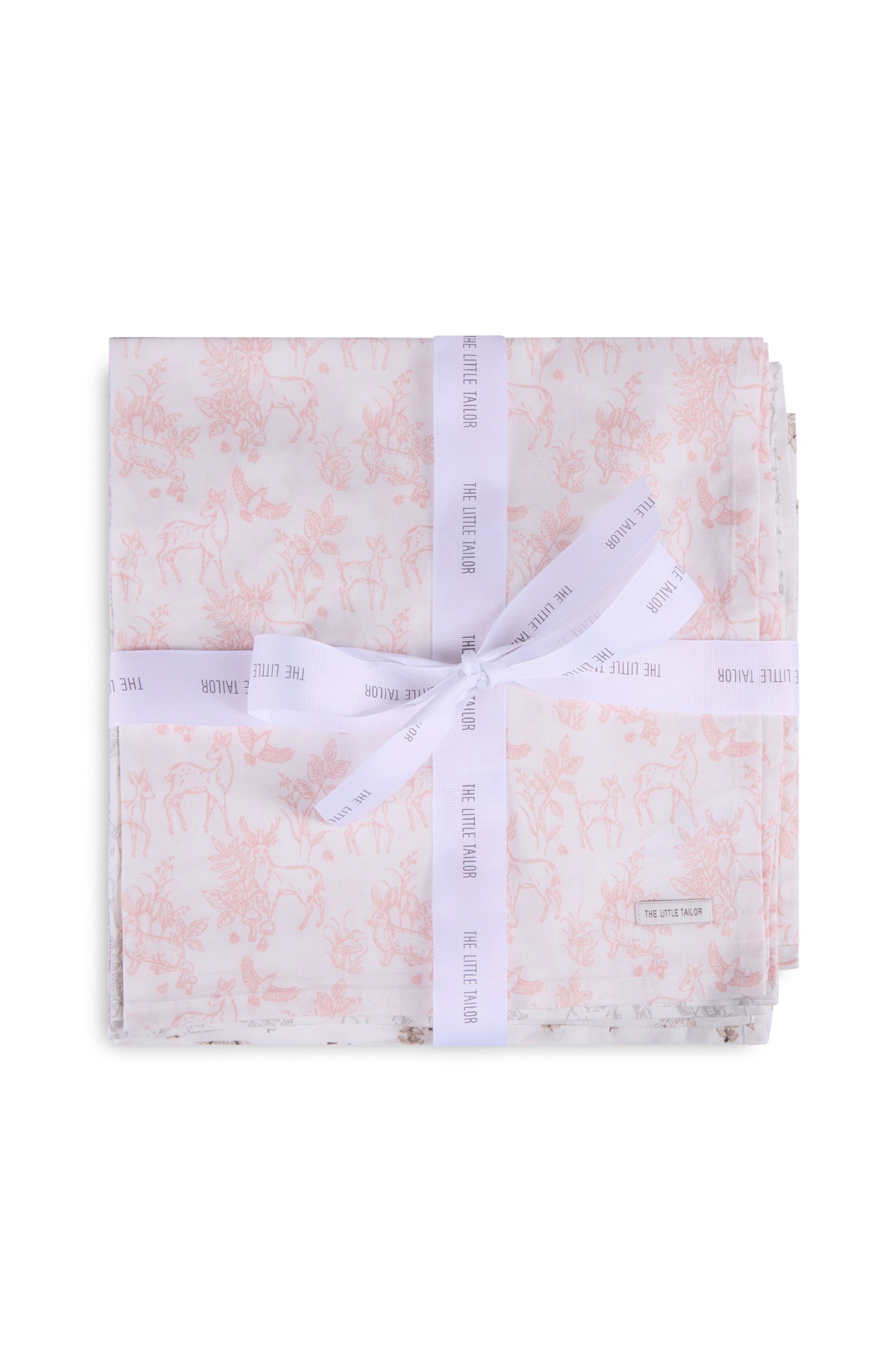 4pk Muslin Squares - Pink Woodland