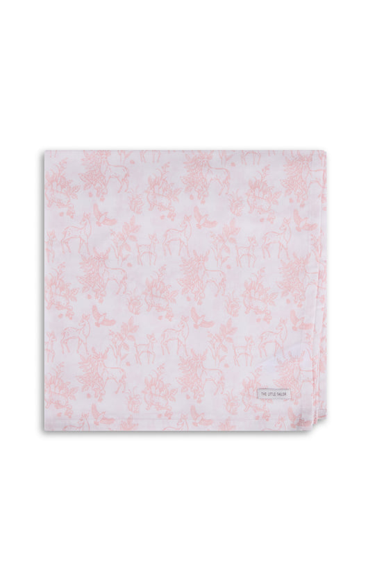 4pk Muslin Squares - Pink Woodland
