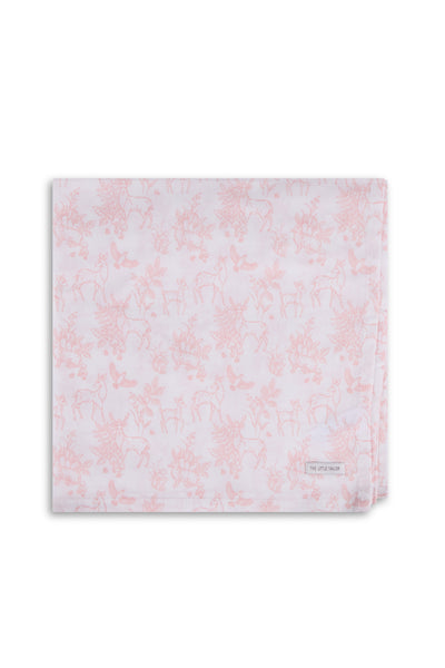 4pk Muslin Squares - Pink Woodland