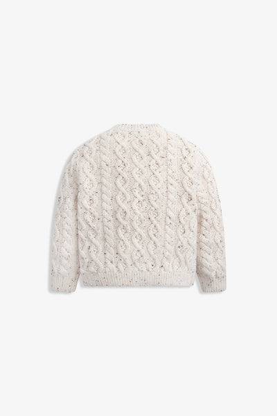 Baby Oatmeal Fisherman Cable Cardigan