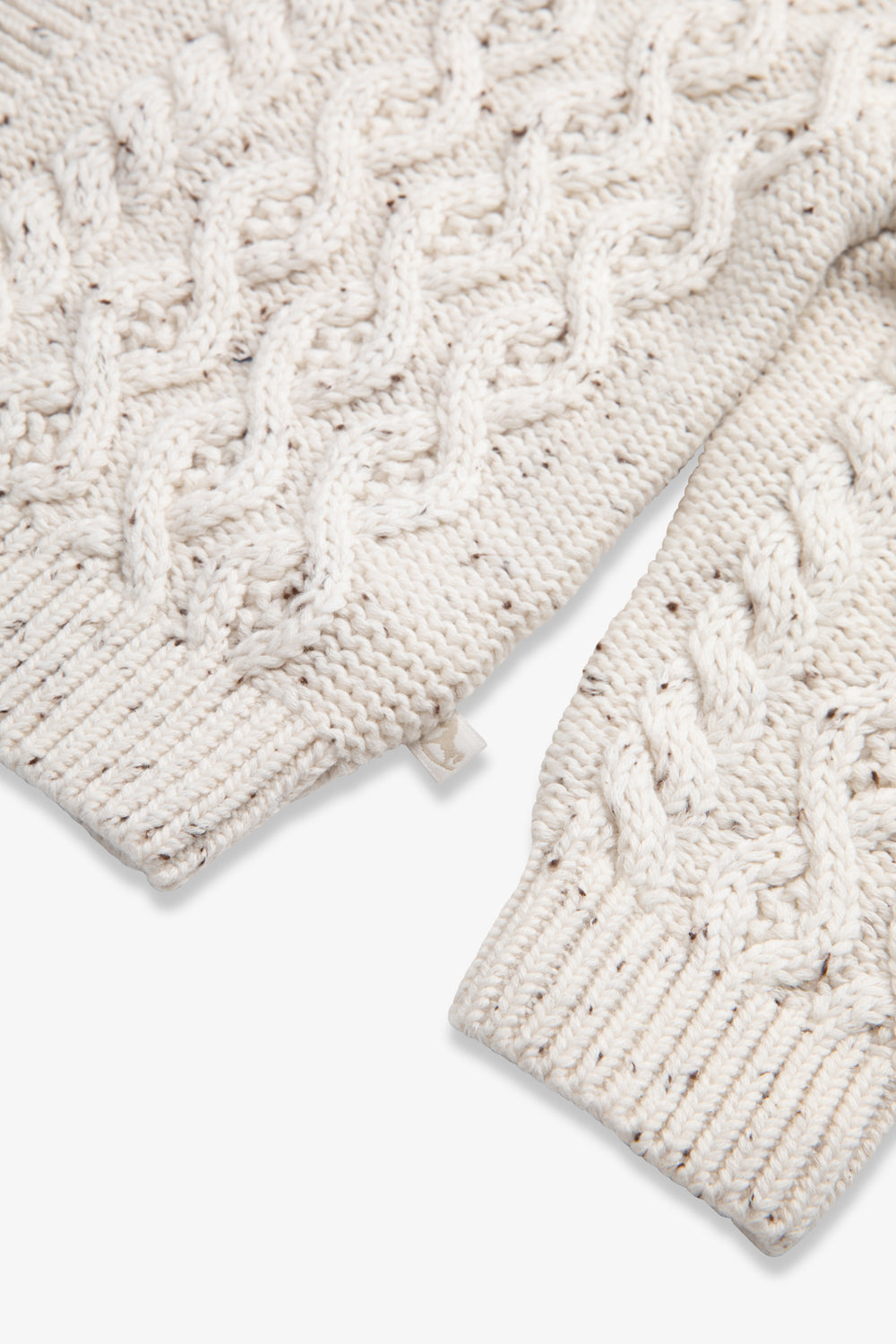 Baby Oatmeal Fisherman Cable Cardigan