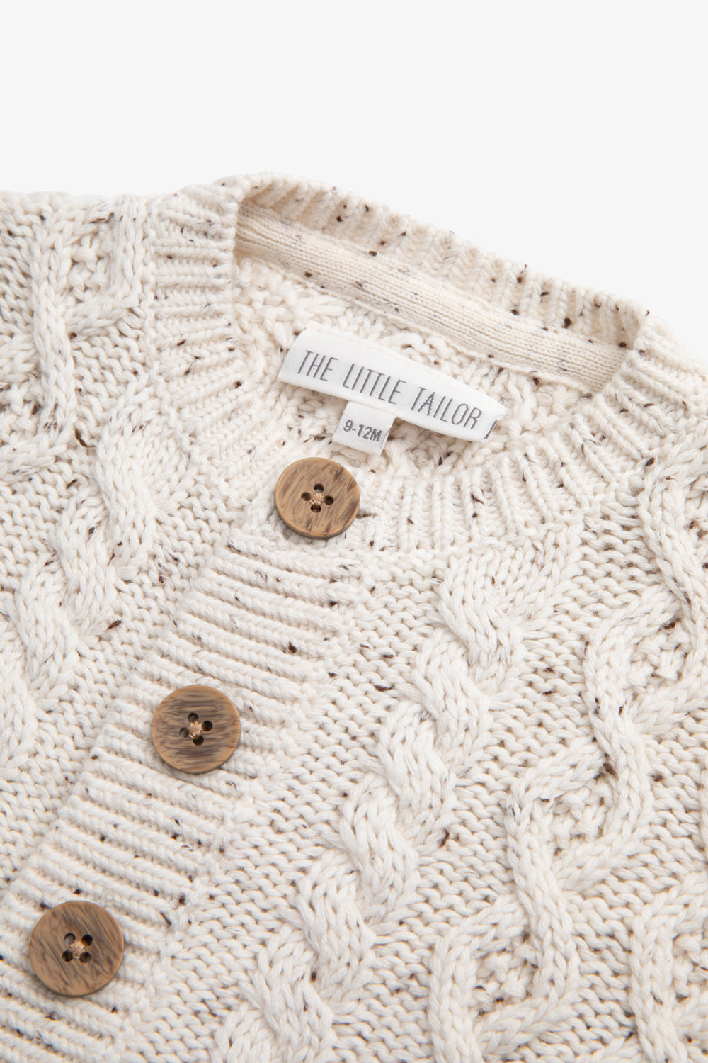 Baby Oatmeal Fisherman Cable Cardigan