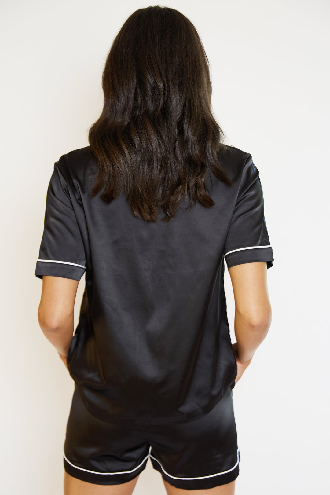 Satin Piped Short Pyjamas