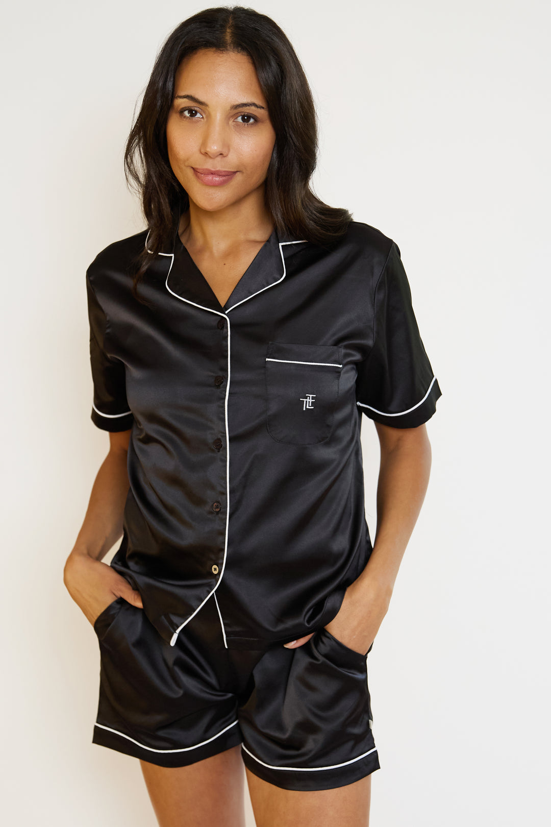 Satin Piped Short Pyjamas