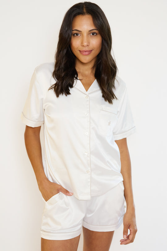 Satin Piped Short Pyjamas
