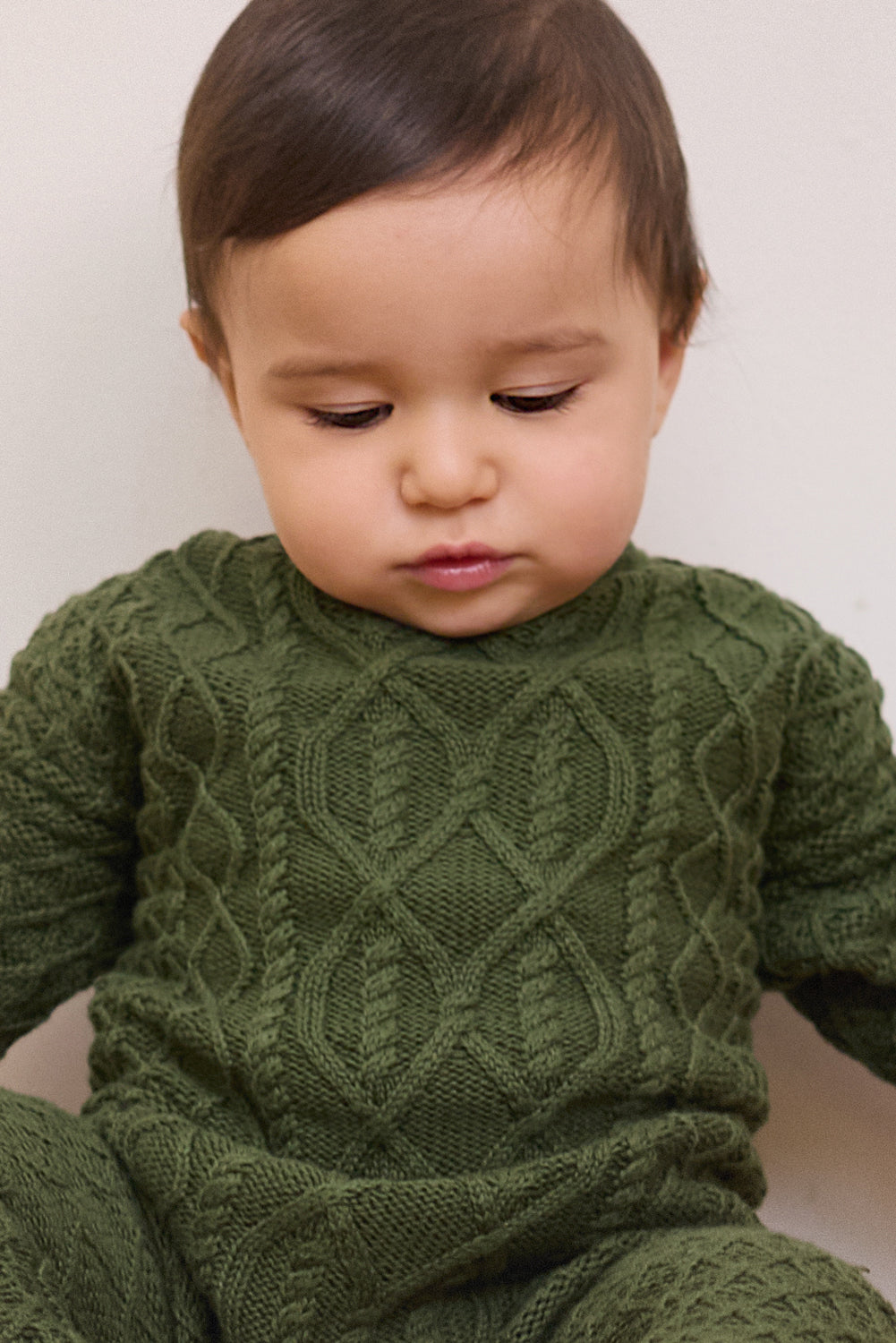 Cable Knit Romper And Hat Baby Gift Set – The Little Tailor