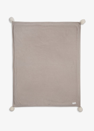 Fawn Pom Pom Plush Blanket
