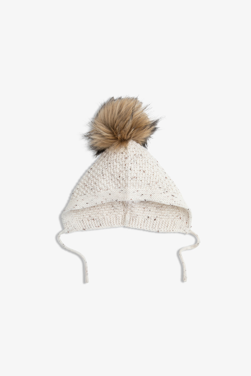 PomPom Bonnet Hat - Oatmeal