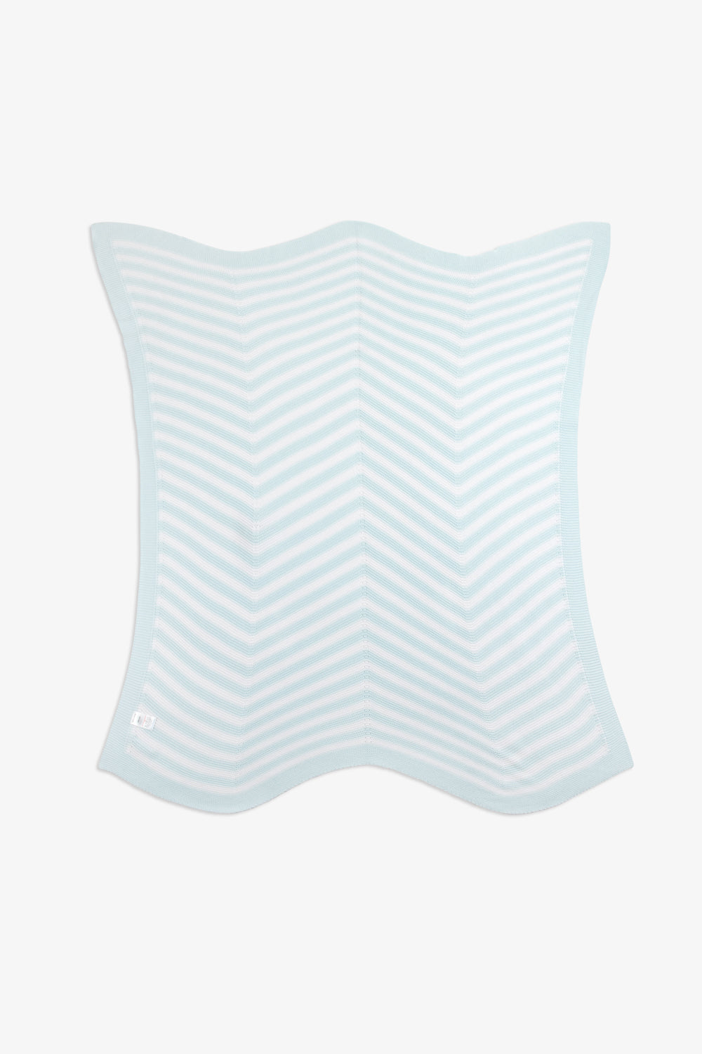 Baby Chevron Design Cotton Knitted Shawl