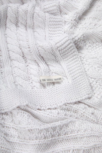 Baby Fisherman Cable Cotton Knitted Blanket