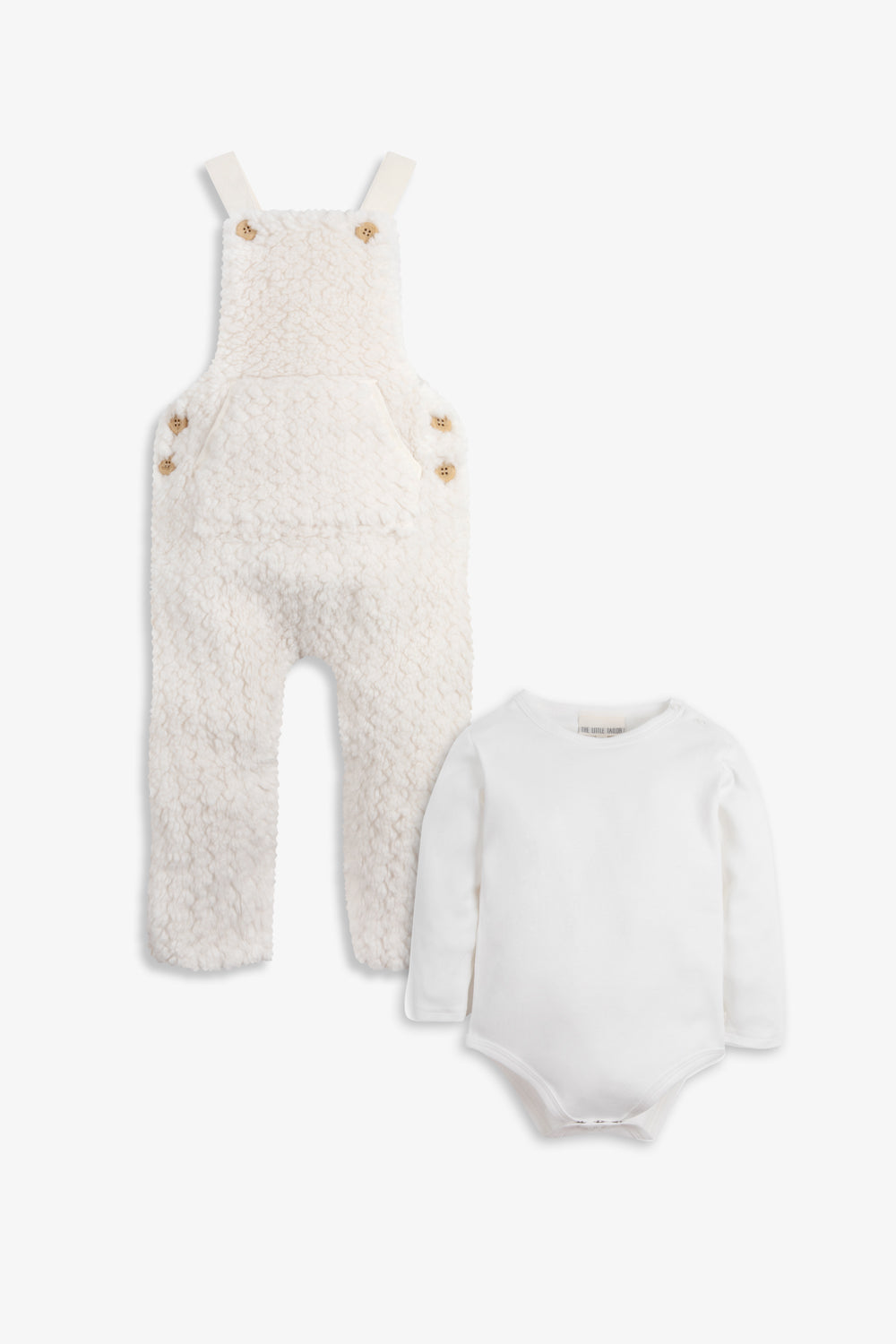 Baby Chunky Sherpa Fleece Dungaree & Bodysuit