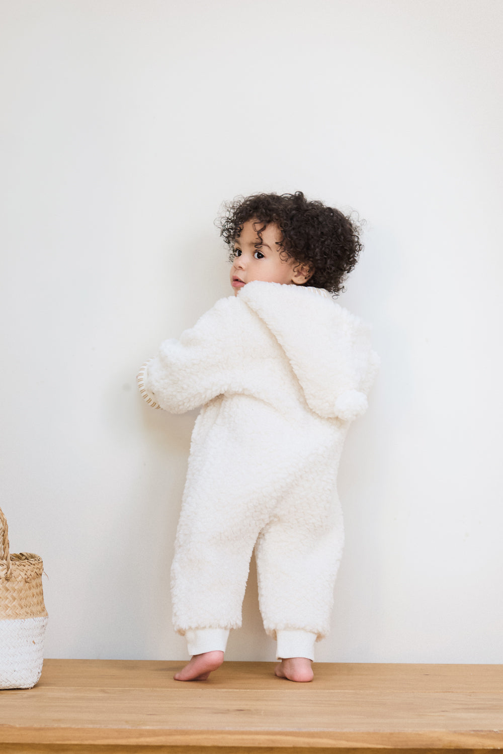 Baby Chunky Sherpa Fleece Pramsuit