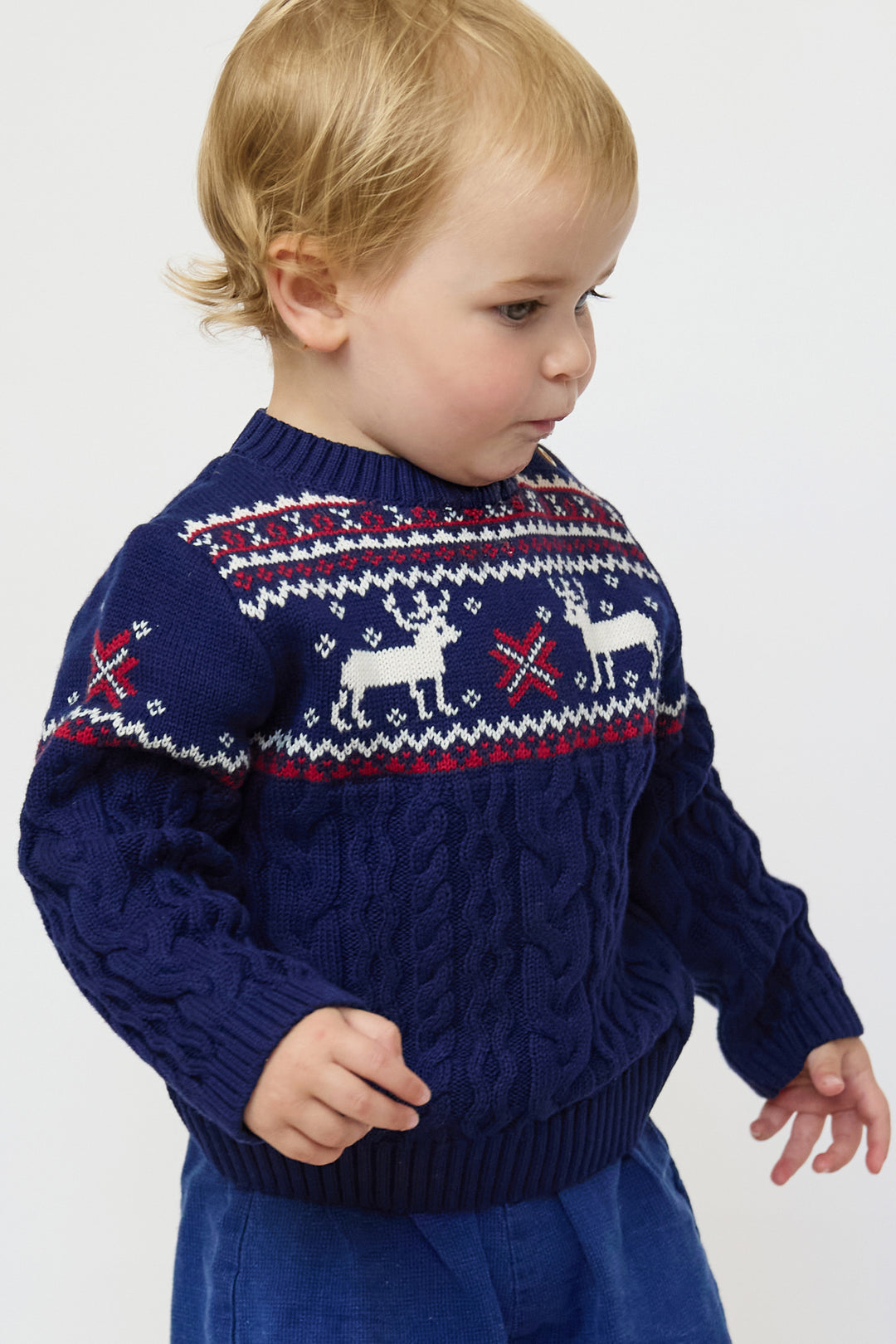 Baby Cable Reindeer Jumper