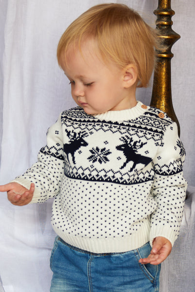 Christmas Reindeer Fairisle Jumper Baby