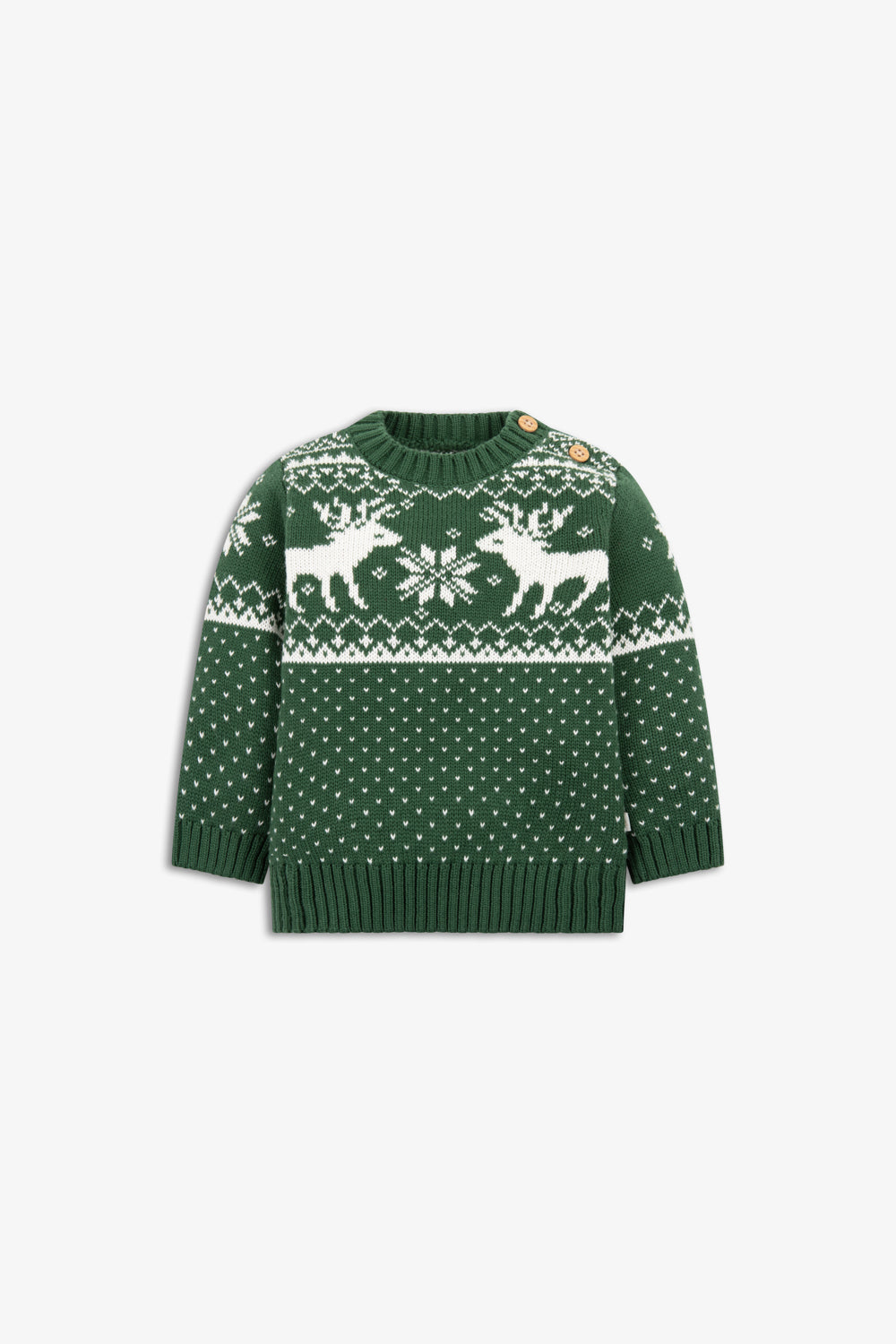 Baby Christmas Reindeer Fairisle Jumper