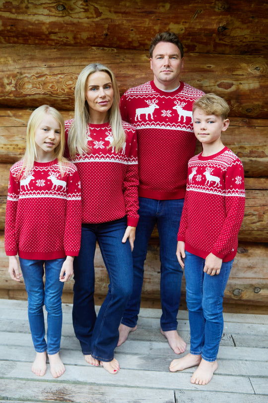 Kids Christmas Reindeer Fairisle Jumper